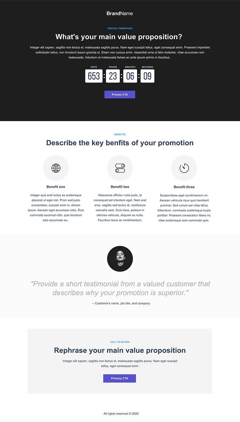 Special Promotion Landing Page 1